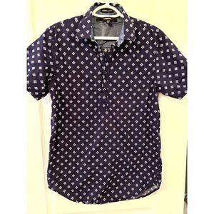 Carbon Blue Button Front Small Men's Shirt NWOT‎